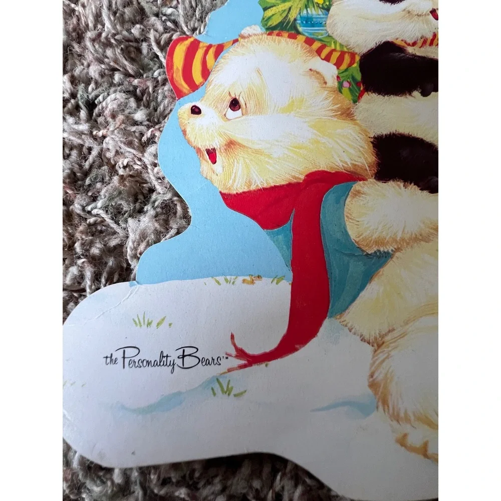 Vintage Eureka The Personality Bears Christmas Tree Paper Die Cut Decoration